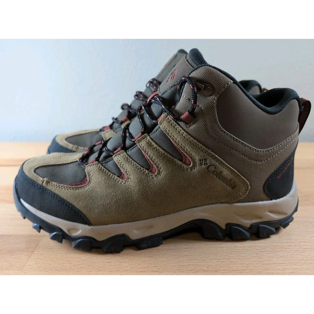 Columbia Men’s Size 11.5 Wide Brown Suede Hiking Boots Waterproof Omni Grip